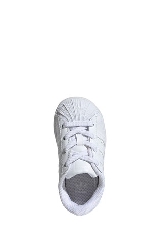 adidas Originals Superstar Infant White Elasticated Lace Trainers