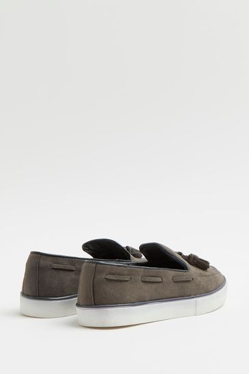 River Island Brown Light Hybrid Weave Loafers