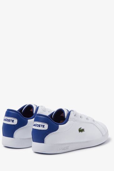 Lacoste Infant Graduate White Blue Trainers