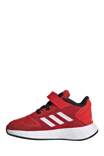 adidas Duramo 10 Infant Red Strap Trainers