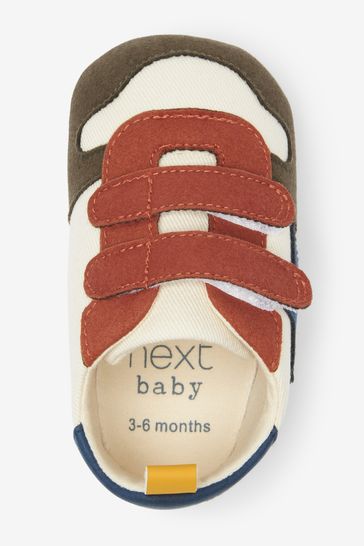 Baby Two Strap Trainer Pram Shoes (0-24mths)