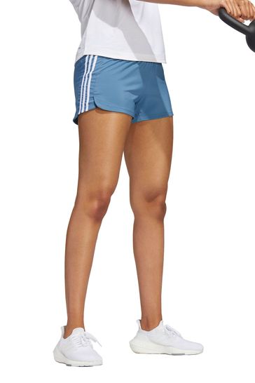 adidas Blue Pacer 3 Stripe Woven Shorts