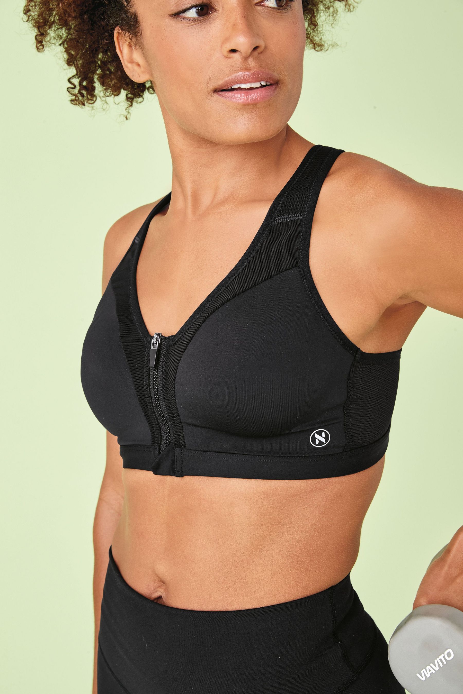 Next Active Sports High Impact Zip Front Bra