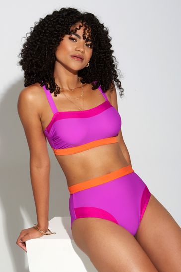 Pour Moi Colour Block High Leg Control Brief