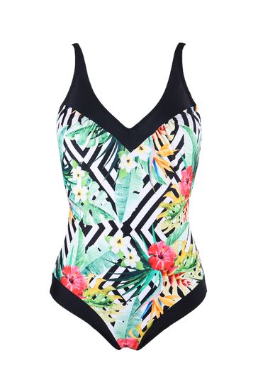 Pour Moi Floral Contour Control Swimsuit