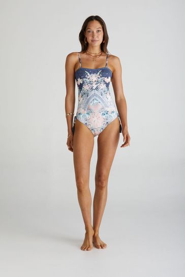 Aqua Blu Floral Eden One Piece Swimsuit