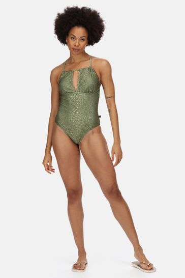 Regatta Green Halliday Swimming Costume