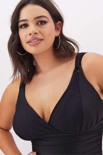 Simply Be Black Magisculpt Lose Up To An Inch Swimsuit