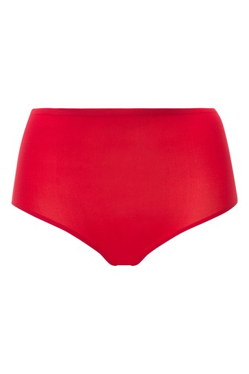 Chantelle Poppy Red Soft Stretch Seamless High Waisted Briefs