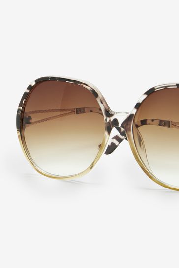 Oversized Round Frame Sunglasses