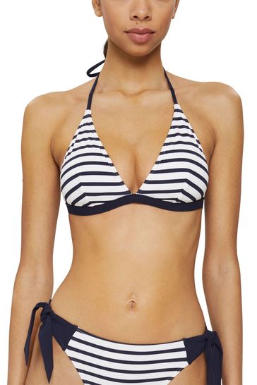 Esprit Navy Blue Recycled Padded Halter Top