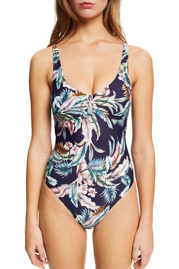 Esprit Navy Blue Padded Swimsuit