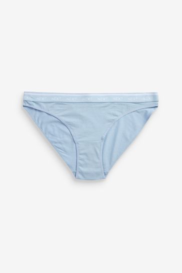 Cotton Rich Logo Knickers 6 Pack High Leg