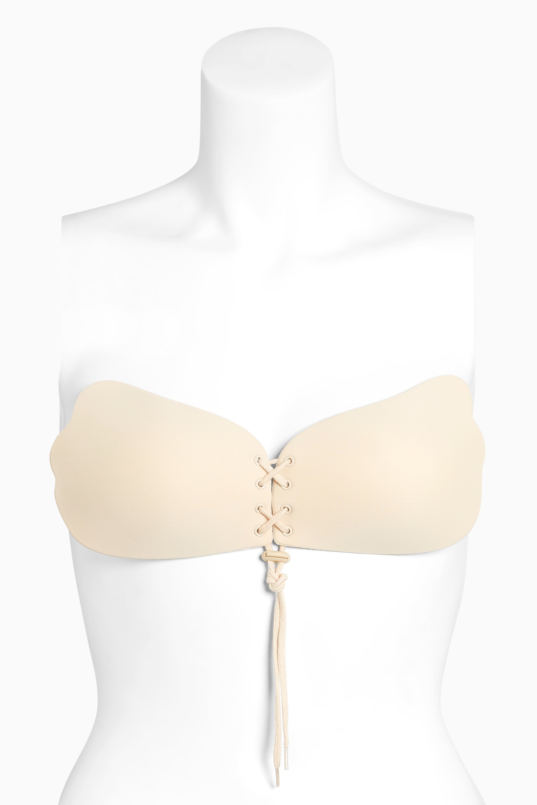 Lace-Up Stick-On Push-Up Bra