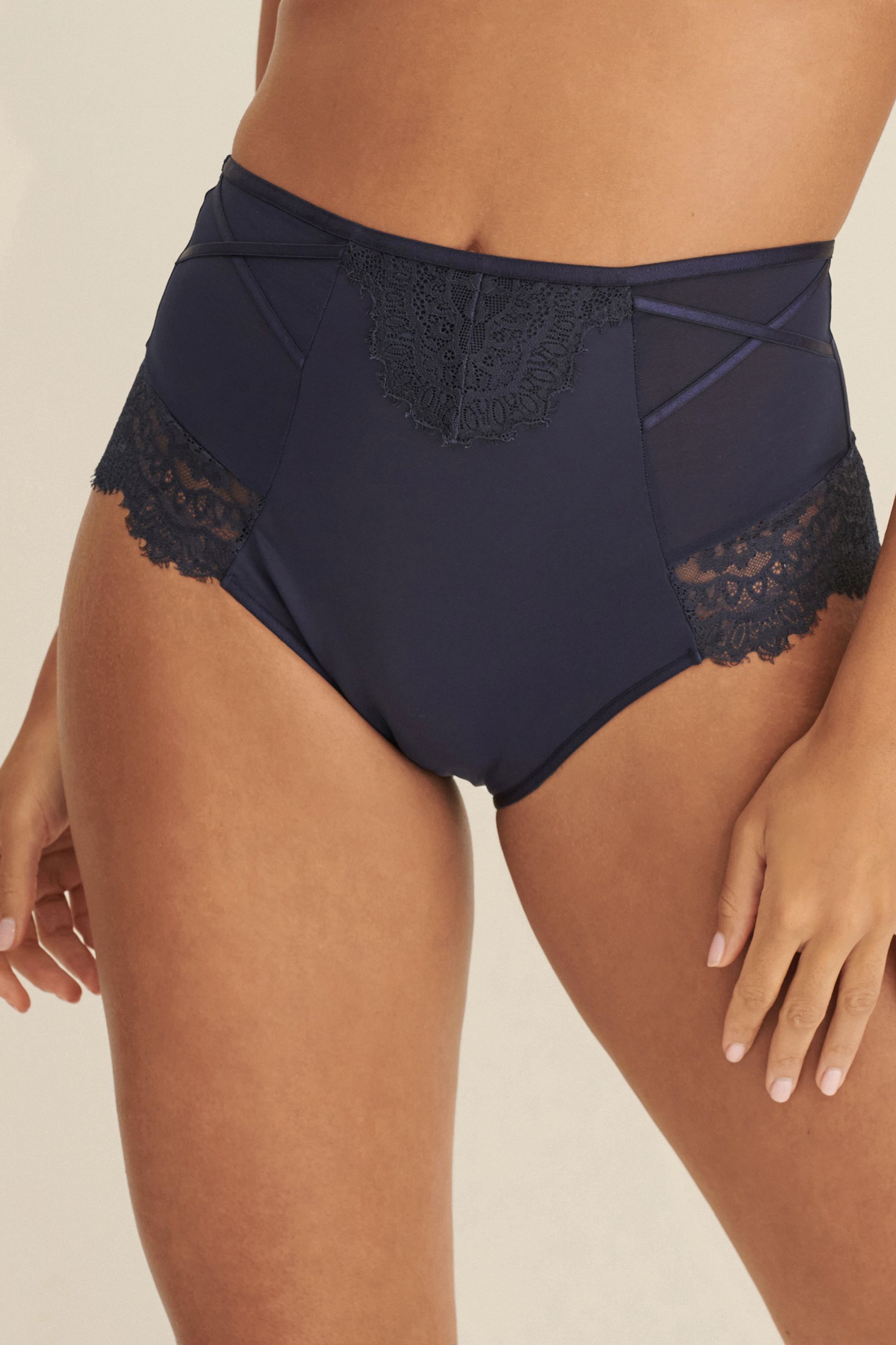 Tummy Control Lace Knickers 2 Pack