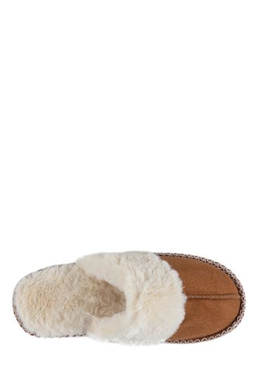 Totes Ladies Suedette Mule Slippers