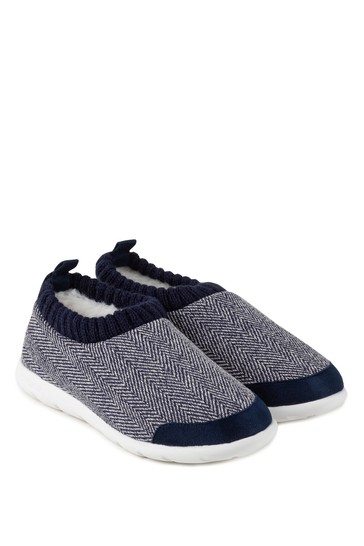 Totes Isotoner Ladies iso-Flex Herringbone Bootie Slippers