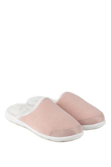 Totes Iso-Flex Herringbone Mule Slipper