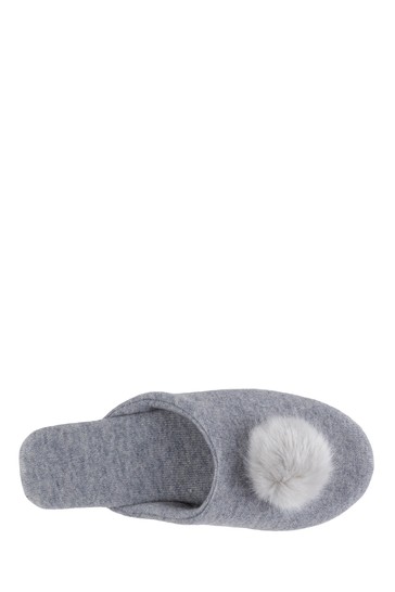 Totes Ladies Cashmere Blend Mule Slippers with Soft Sole