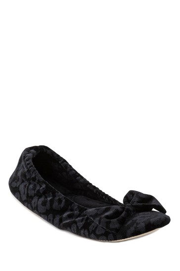 Totes Isotoner Ladies Big Bow Ballerina Slippers