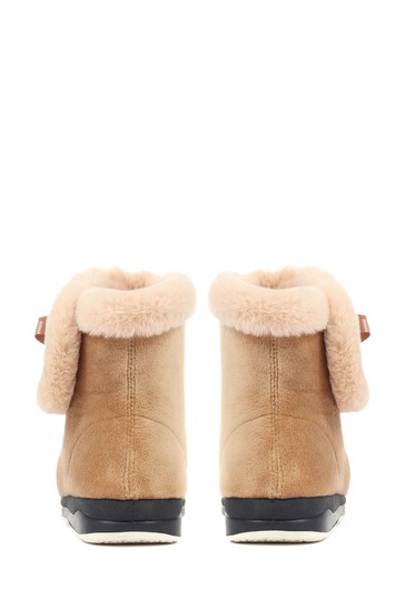 Pavers Nude Wide Fit Slipper Boots