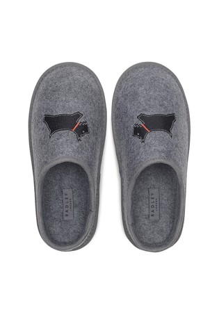 Radley London Grey Radley Plain Cosy Slippers