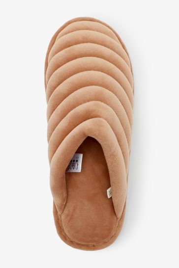 Padded Quilted Mule Slippers