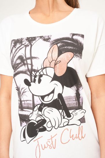 Brand Threads Minnie Mouse Ladies Short Pyjamas