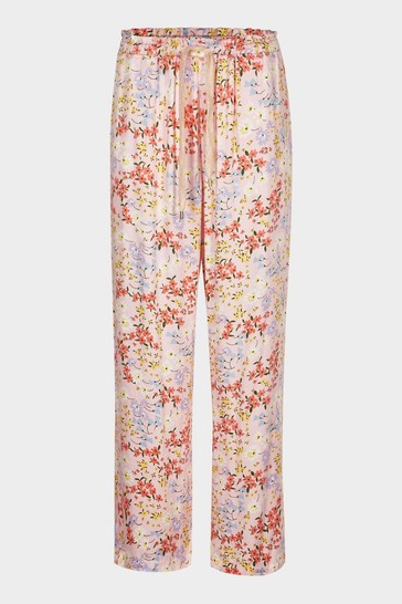 Oliver Bonas Pink Field Shirt, Trousers And Scrunchie Pyjama Set