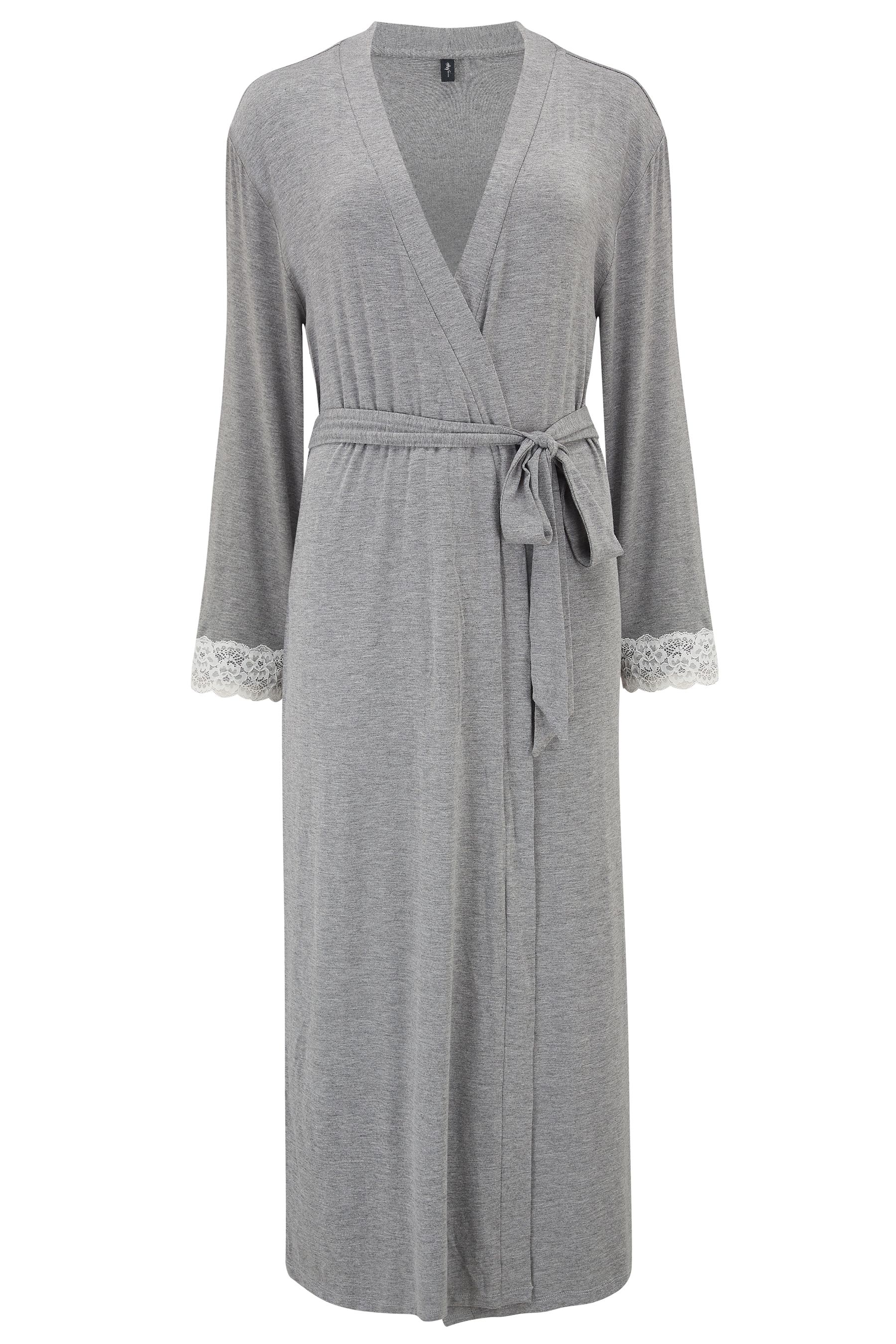 Pour Moi Sofa Loves Lace Longline Soft Jersey Dressing Gown