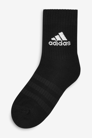 adidas Kids Black Crew Socks Six Pack