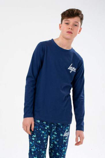 Hype. Kids Blue Splat Long Sleeve Pyjama Set