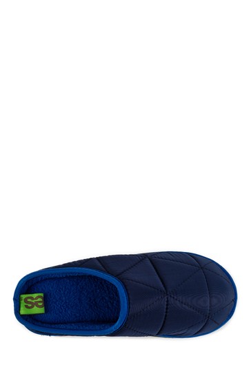 Totes Boys Premium Quilted Mule Slippers Mini Me