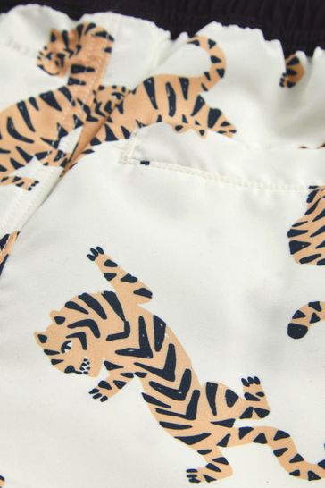 Myleene Klass Kids White Tiger Swim Shorts