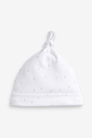 2 Pack Tie Top Baby Hats (0-6mths)