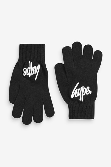 Hype. Script Beanie Hat And Gloves Set