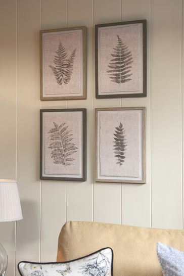 Set of 4 Country Botanical Framed Art