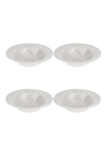 Set of 4 Morris & Co. by Spode Strawberry Thief Cereal Bowls