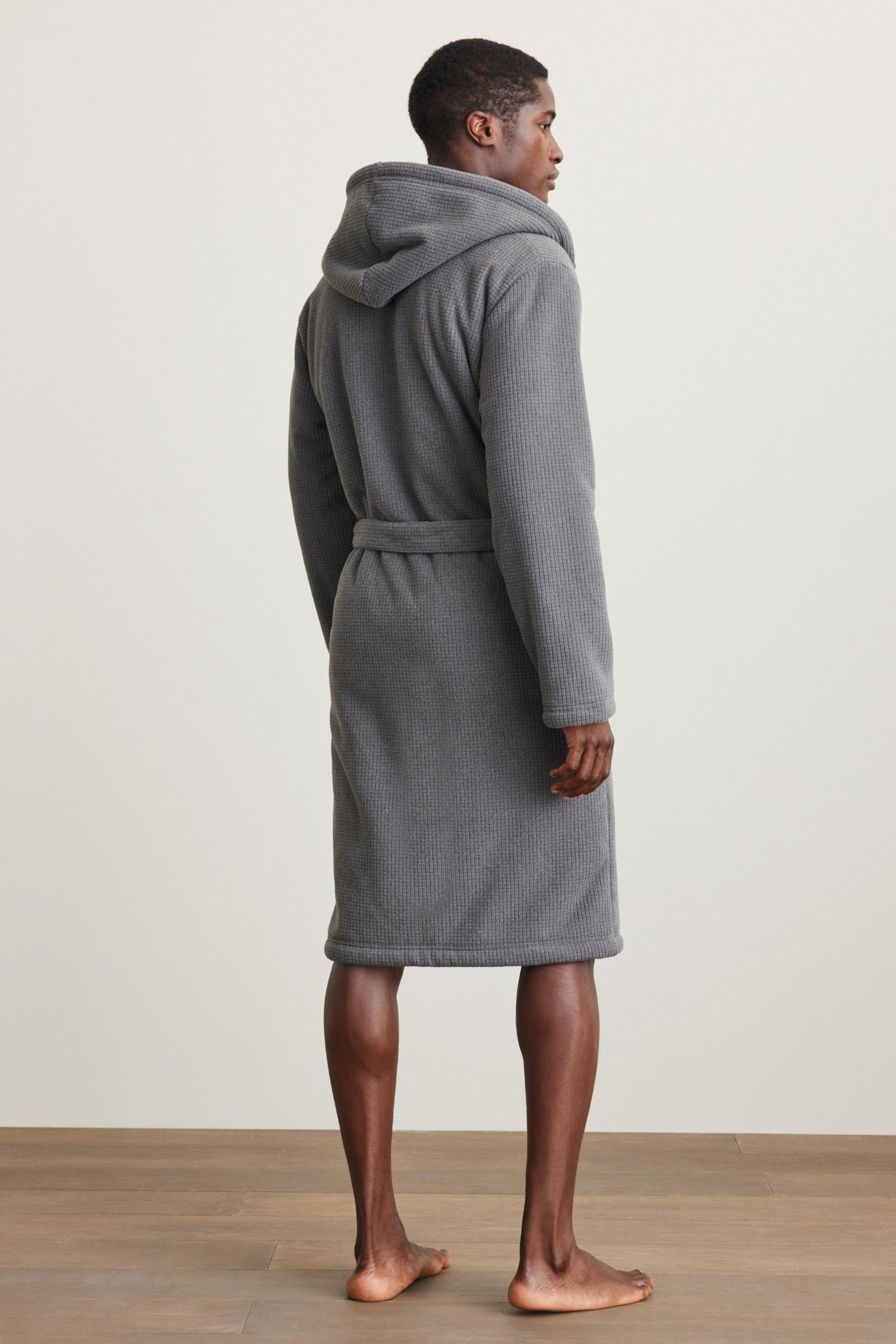 Borg Lined Hooded Dressing Gown