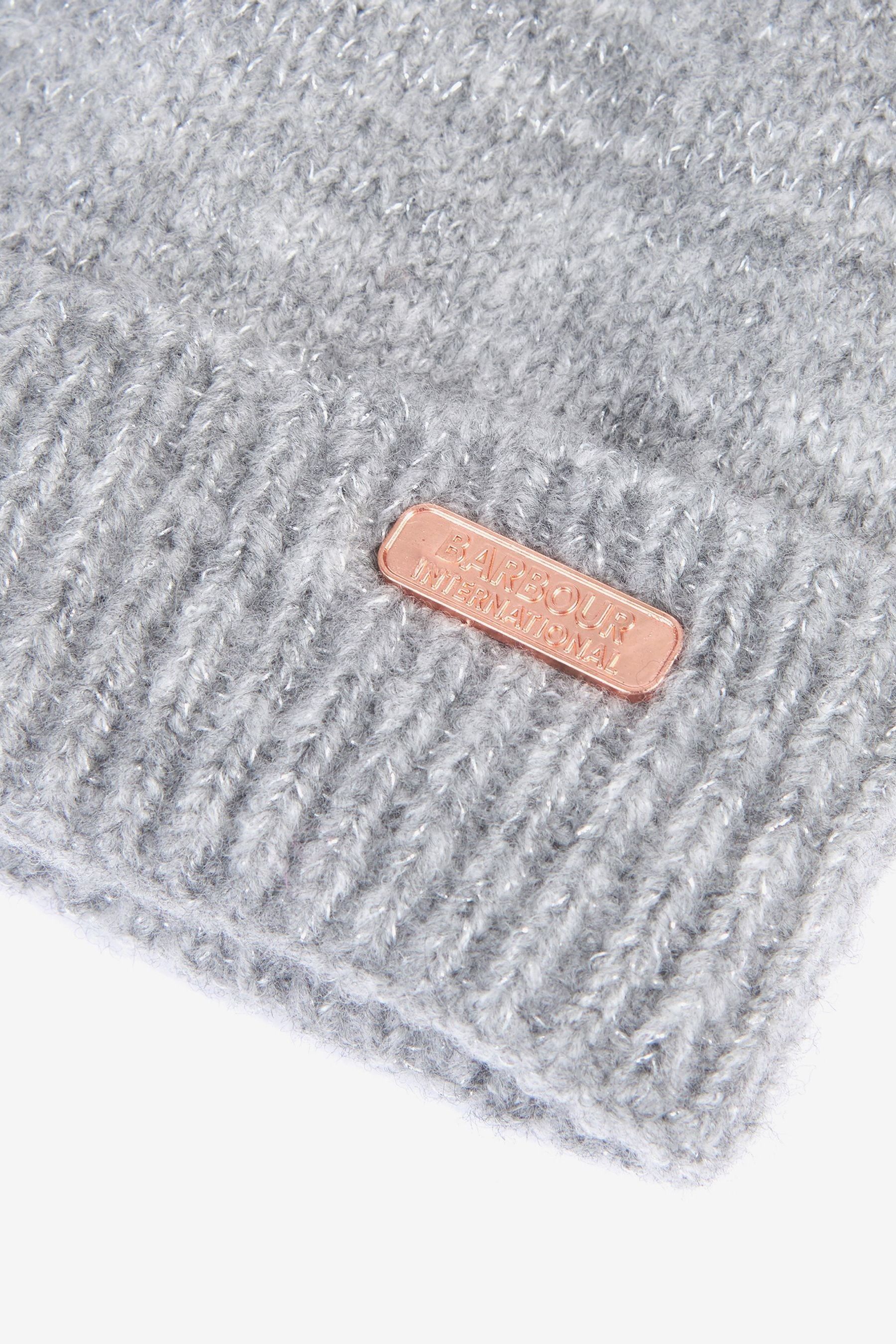 Barbour® International Sparkle Knitted Beanie With Pom