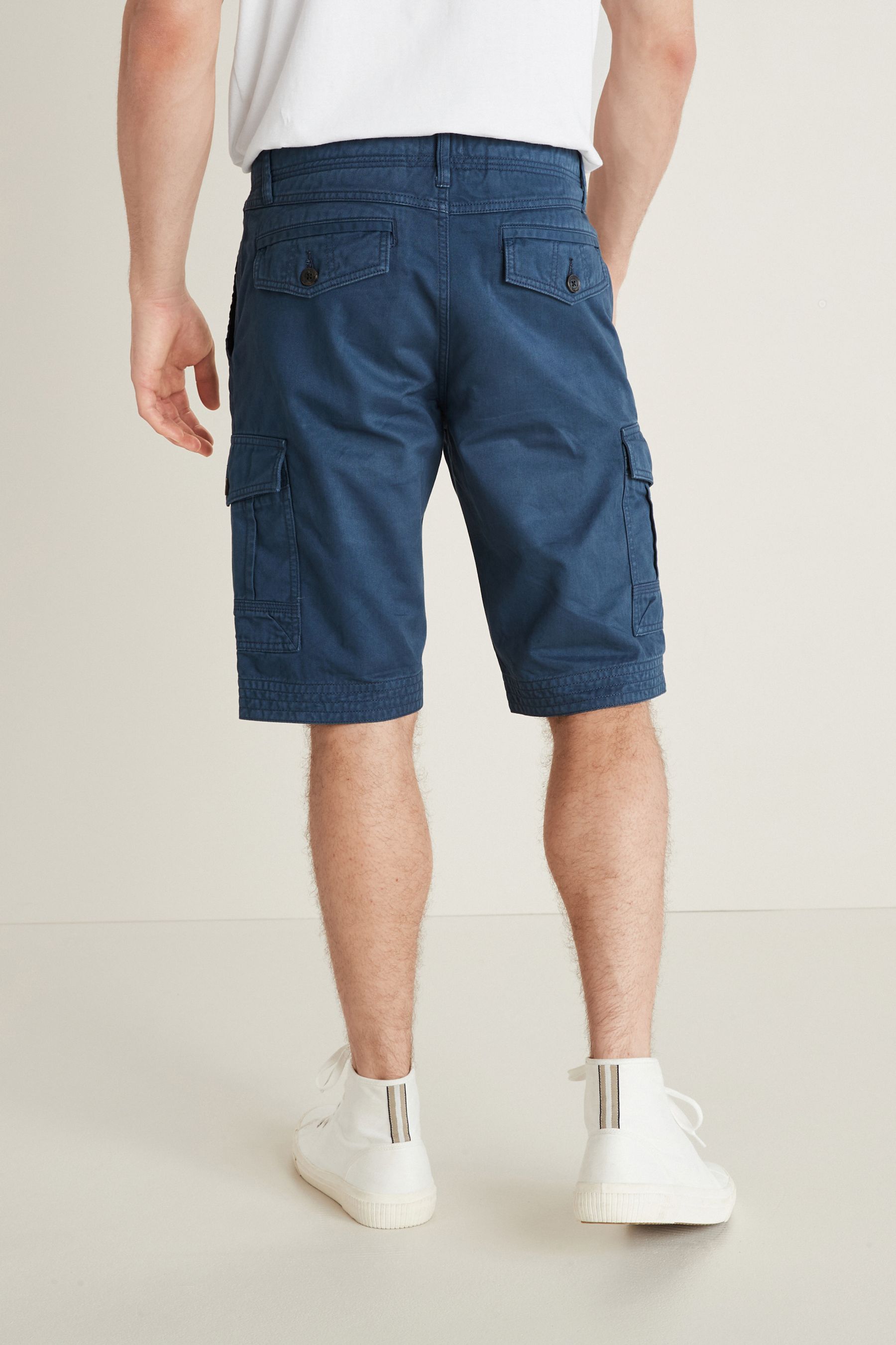 Premium Laundered Cargo Shorts Longer Length