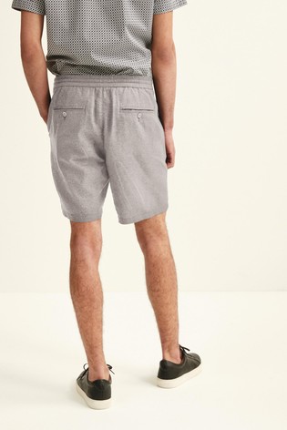 Elasticated Waistband Linen Shorts