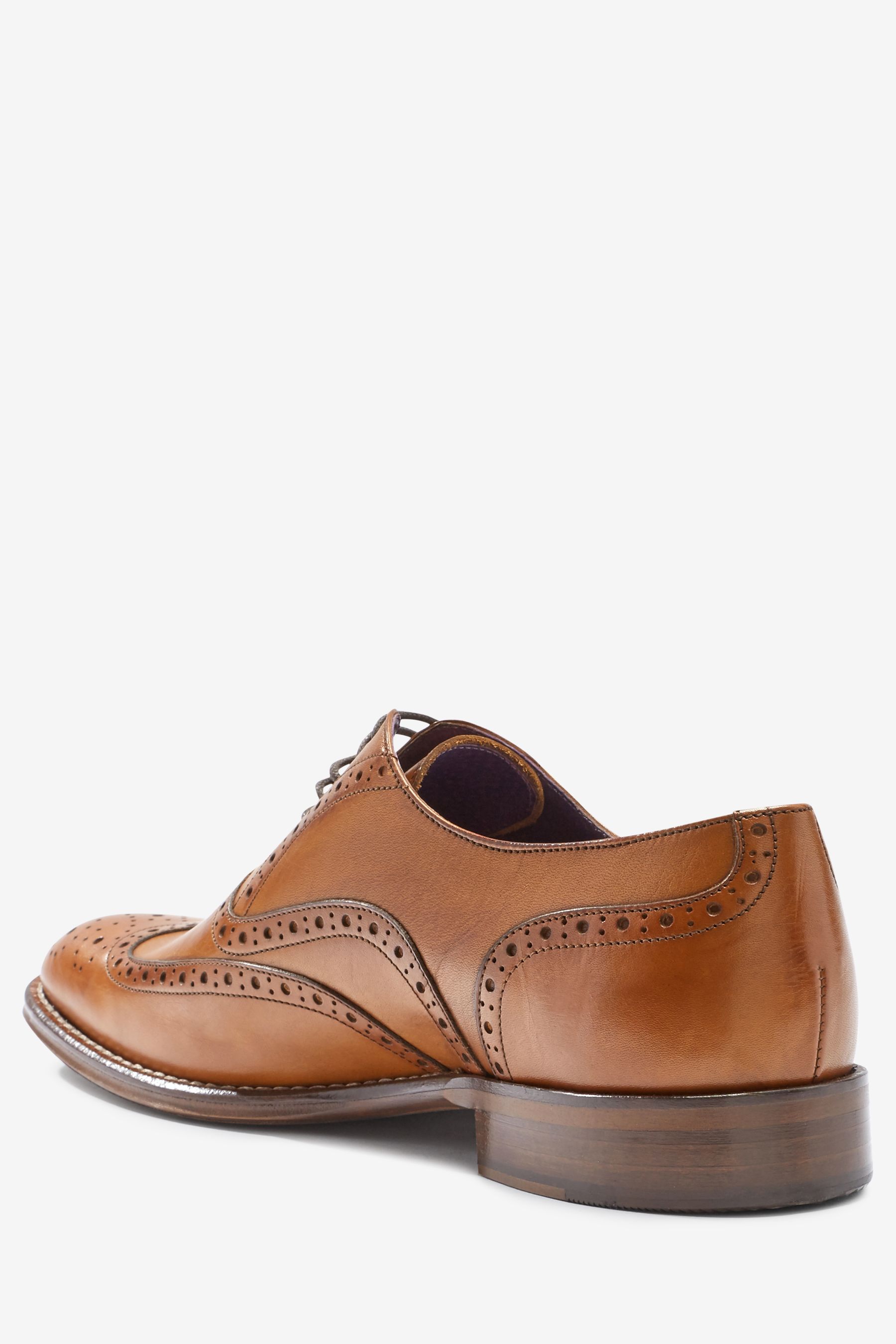 Signature Italian Leather Wing Cap Brogues