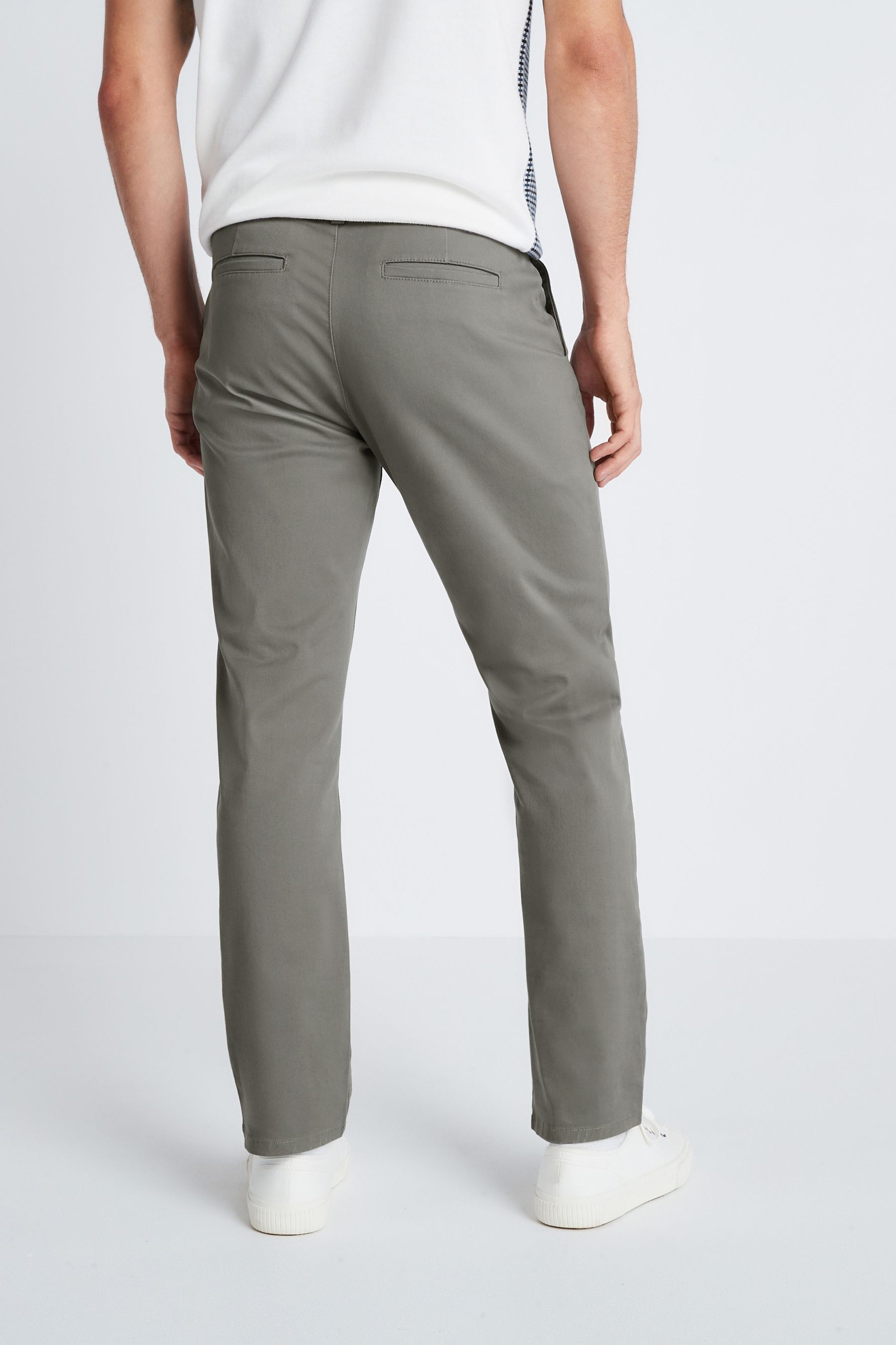 Stretch Chino Trousers Straight Fit