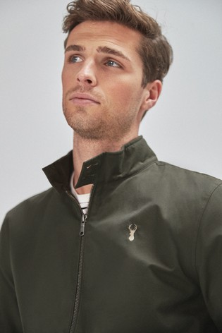 Shower Resistant Harrington Jacket With Check Lining