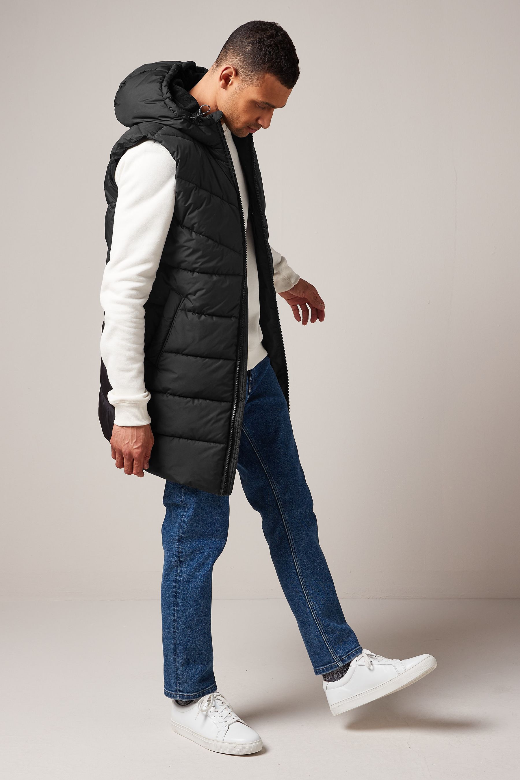 Shower Resistant Longline Puffer Gilet