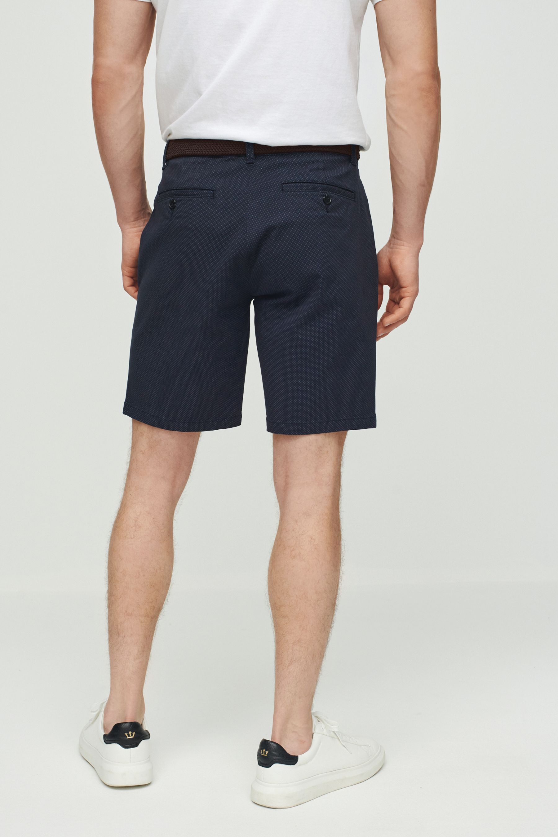 Belted Chino Shorts With Stretch