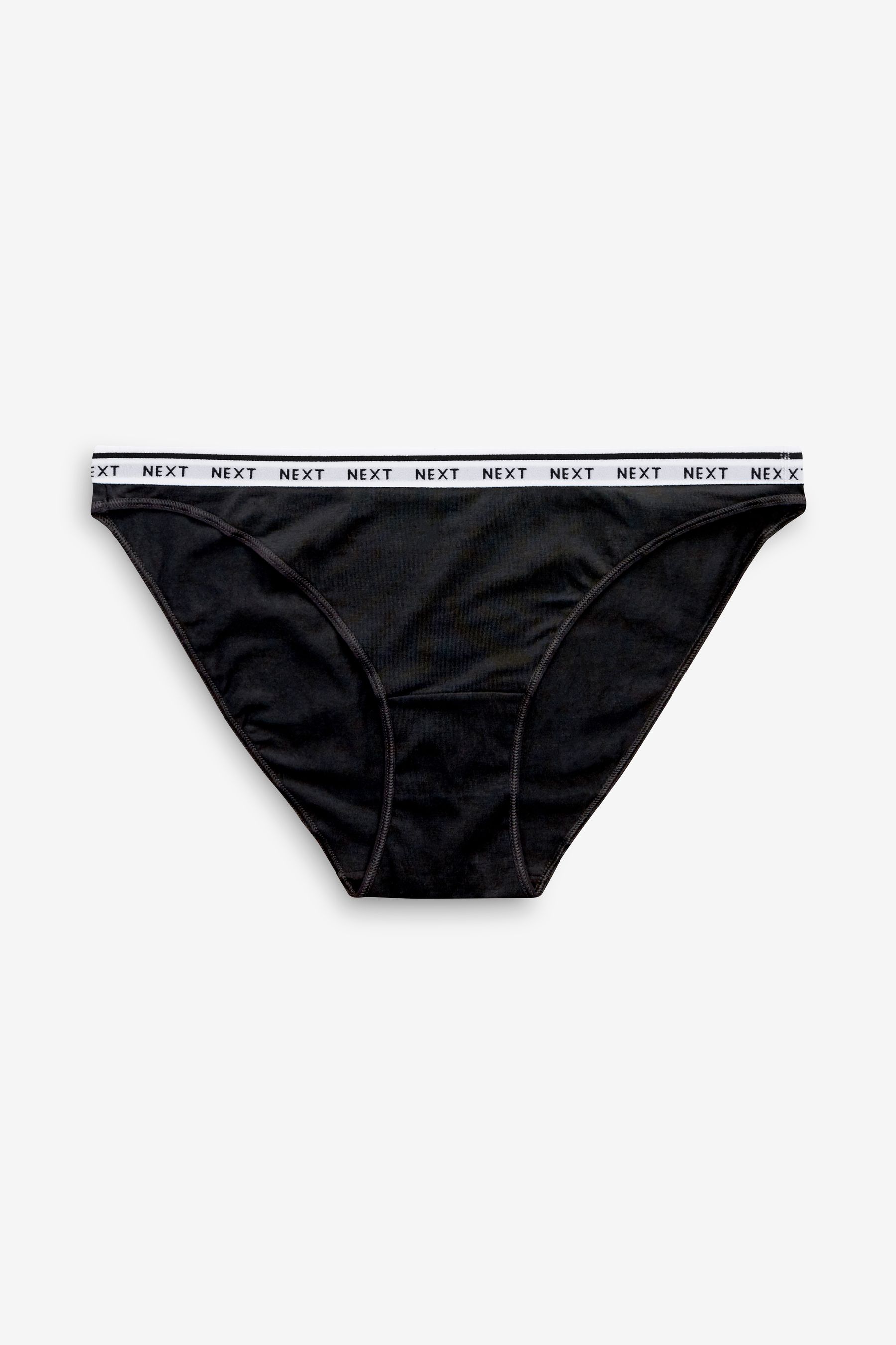 Cotton Rich Logo Knickers 4 Pack High Leg