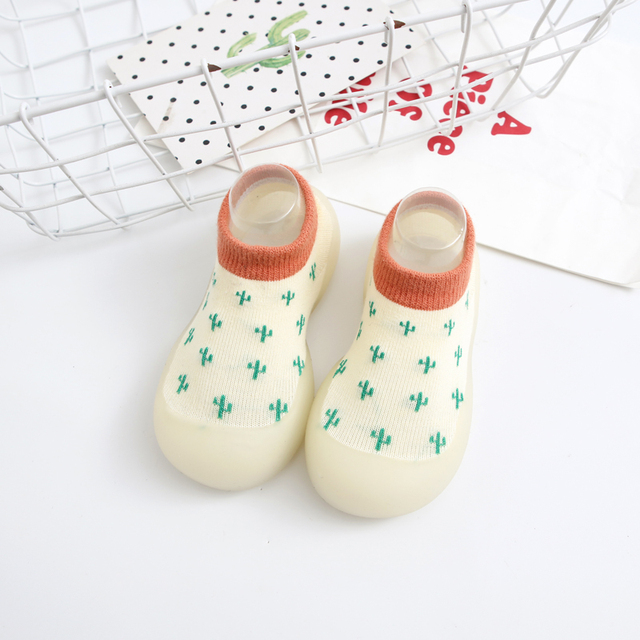 Children Anti-Slip Shoes Newborn Baby Girl Cotton Non-Slip Floor Socks Baby Boy Rubber Sole Cartoon Indoor Socks Infant Shoes