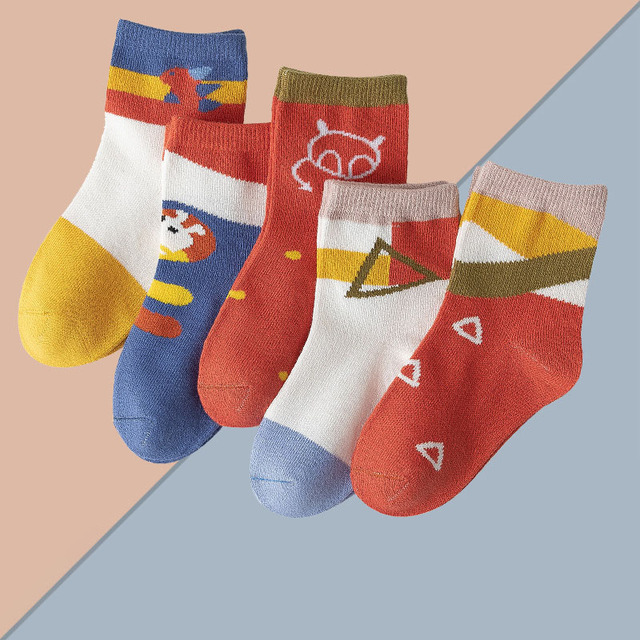 5 pairs soft cotton children socks cute cartoon print kids socks newborn baby boy socks casual girls boys socks 1 to 12 years